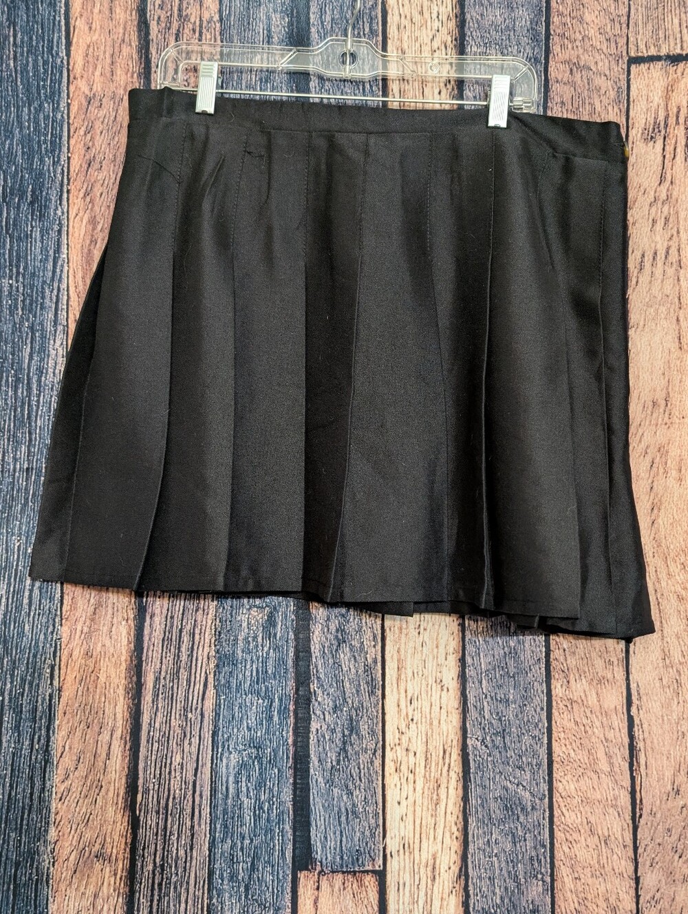 Pleated Black Miniskirt